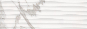 Плитка настенная рельефная глянцевая Миланезе дизайн каррара волна 1064-0158 белая (20х60) купить