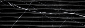 Плитка настенная рельефная глянцевая Миланезе дизайн неро волна 1064-0166 черная (20х60) купить