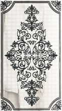 Декор АСТЕРИЯ орнамент 1 белый 1645-0087 (25х45) * купить